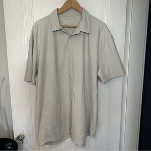 BYLT Basics Men's Casual Cream Button Down Shirt